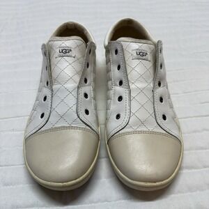 UGG Australia Women's Jemma Ivory Quilted Slip On Sneaker Size 6
